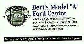 Bert's Model A Ford Center - - Click to go to website
